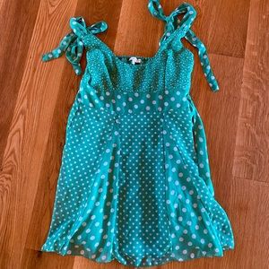Polka dot Chiffon skater / swing dress